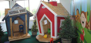 Picture of kids crooked houses in the reception area